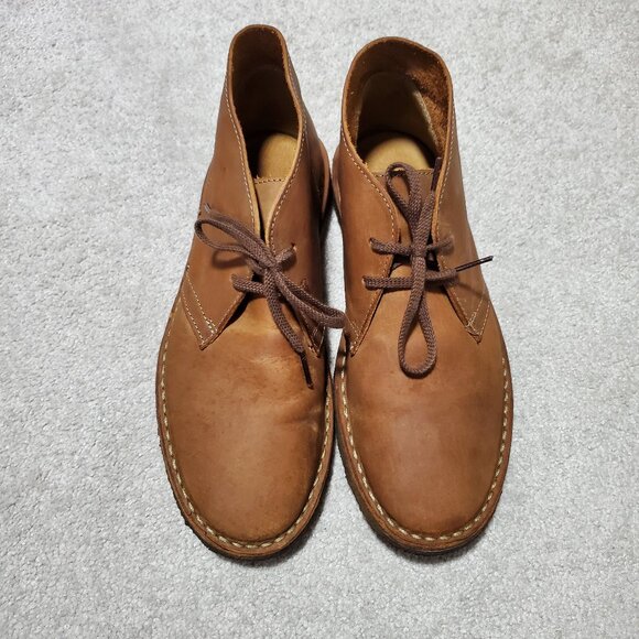 J. CREW 1990 MacAlister Chukka Desert Boots Smooth Leather Brown Unisex M7.5 W9 - Picture 2 of 10